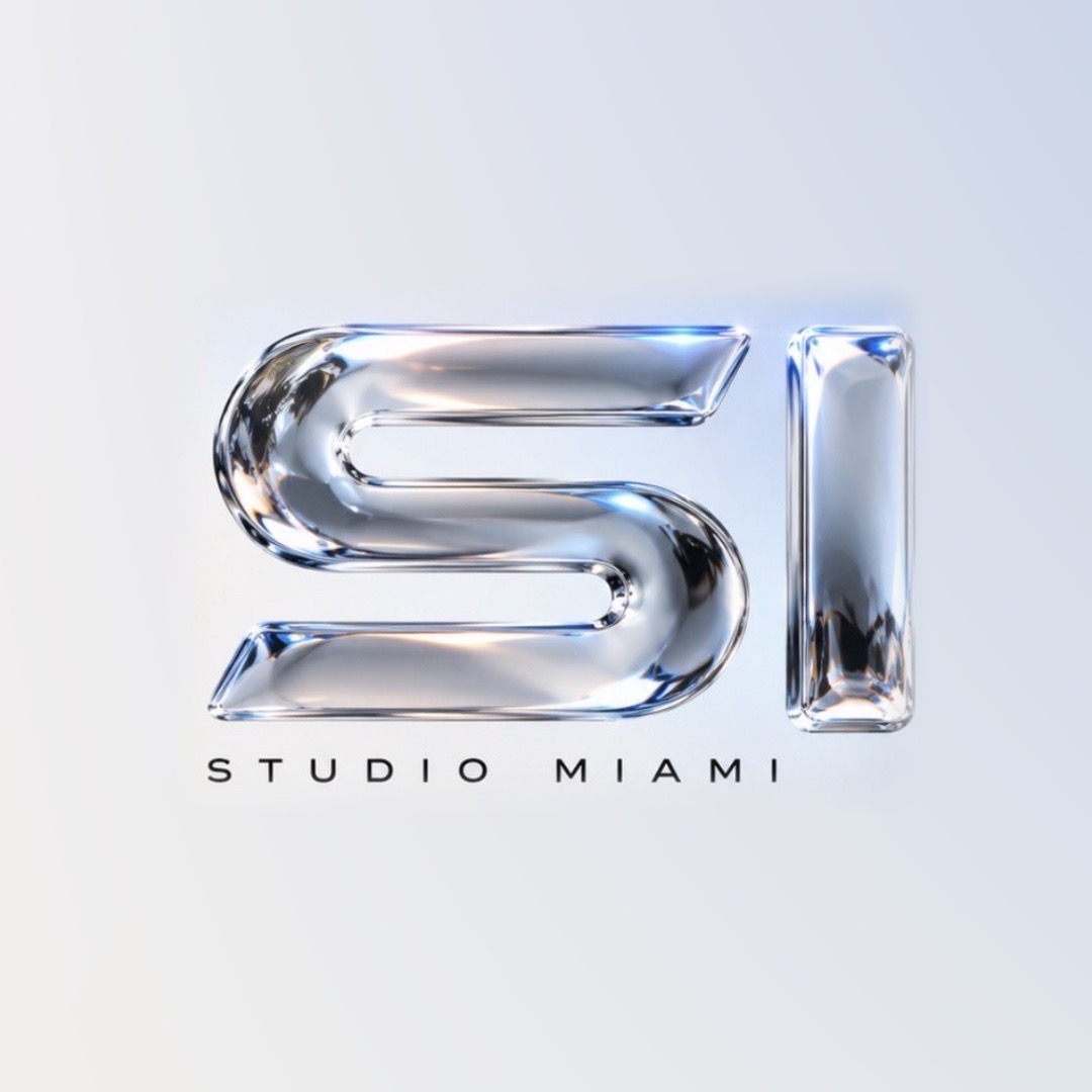 Official SI Studio Miami chrome monogram and STUDIO MIAMI wordmark.